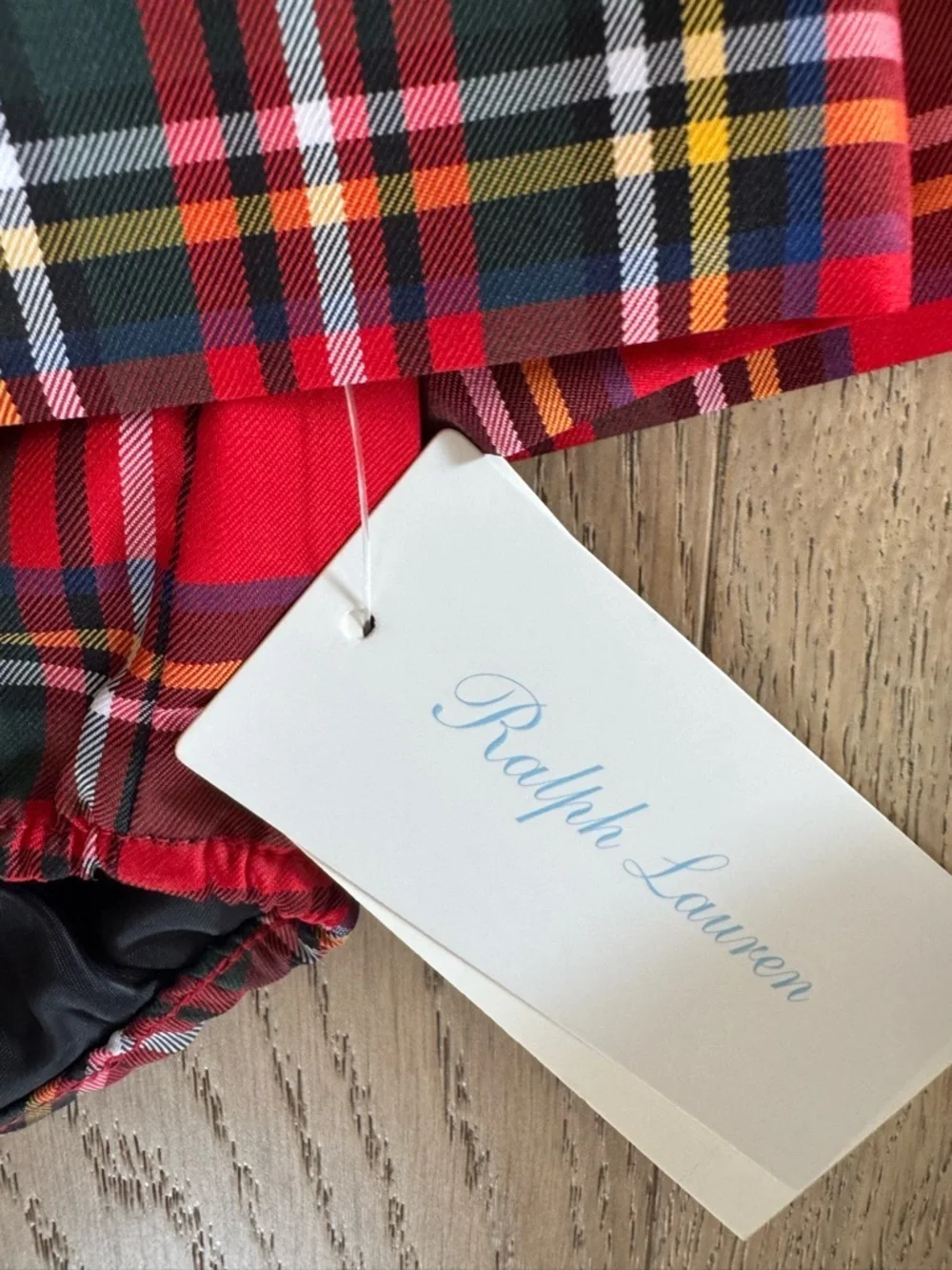Ralph Lauren Baby Dress with Bloomers Red Tartan Plaid Size 9M